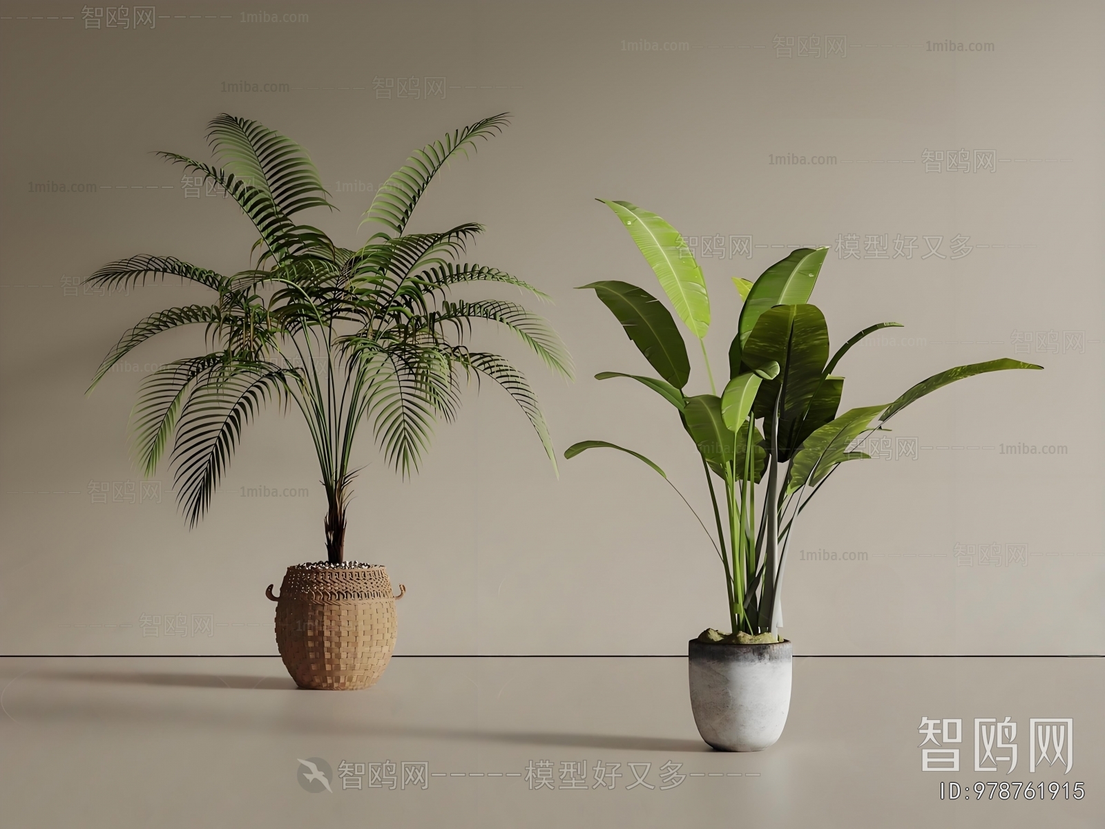 New Chinese Style Ground Green Plant Potted Plants