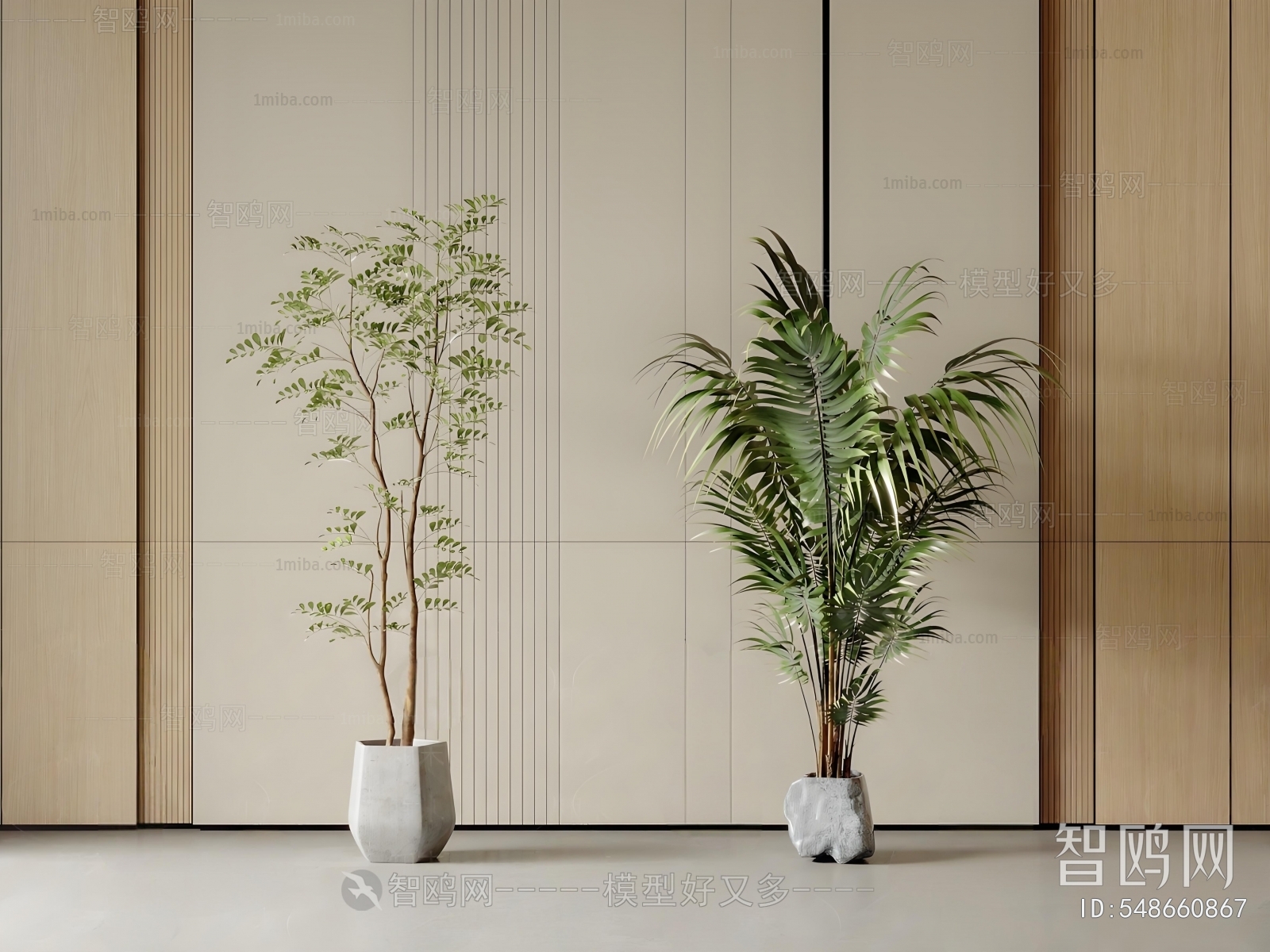 Modern Ground Green Plant Potted Plants