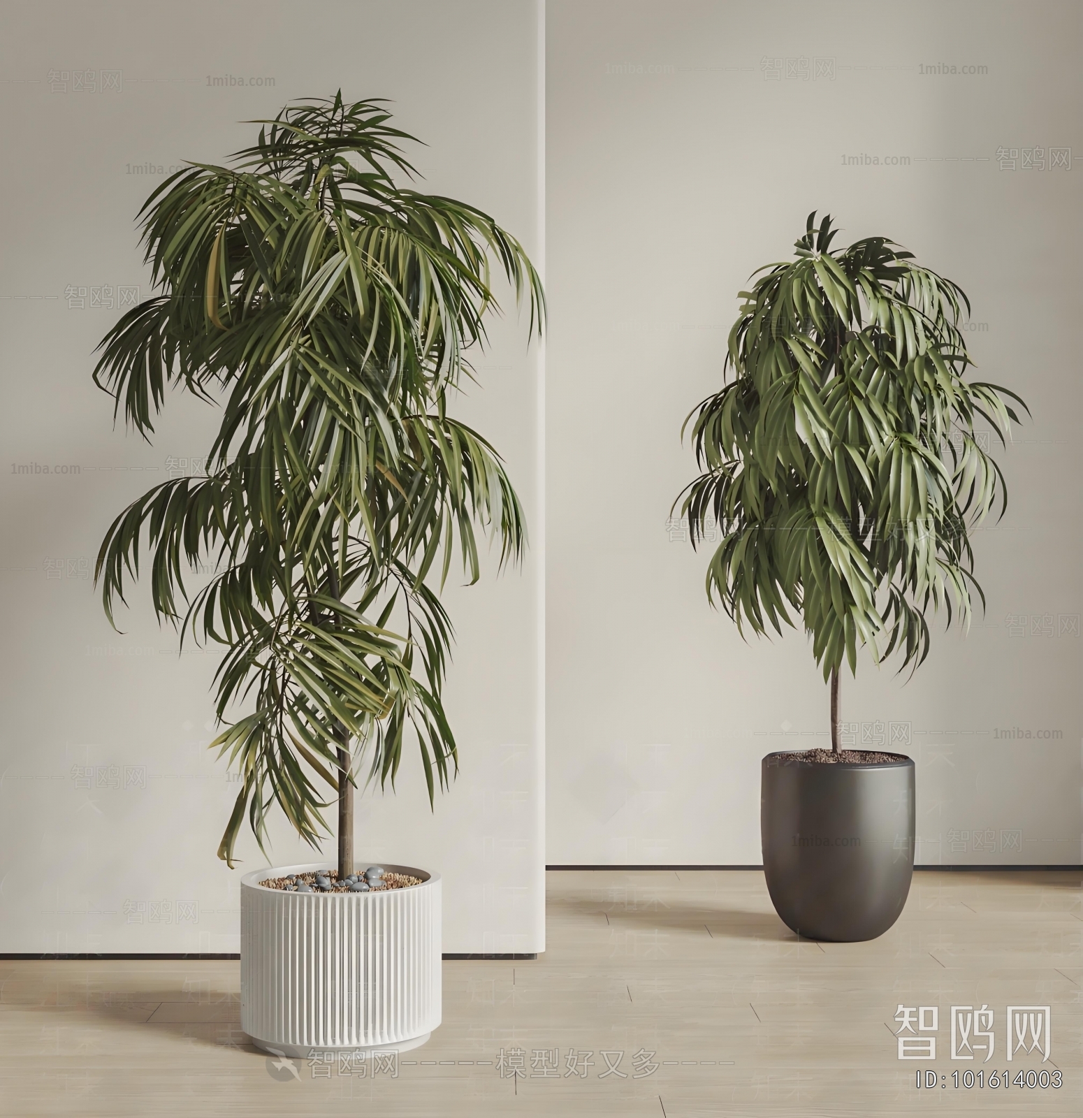 Modern Ground Green Plant Potted Plants
