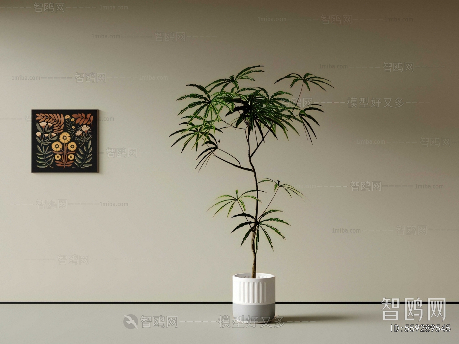 Modern Ground Green Plant Potted Plants