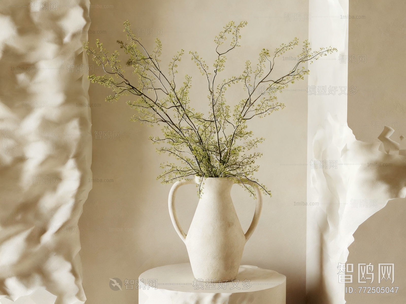 Wabi-sabi Style Aquatic Green Plant