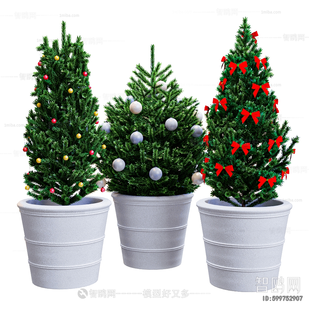 Modern Potted Green Plant