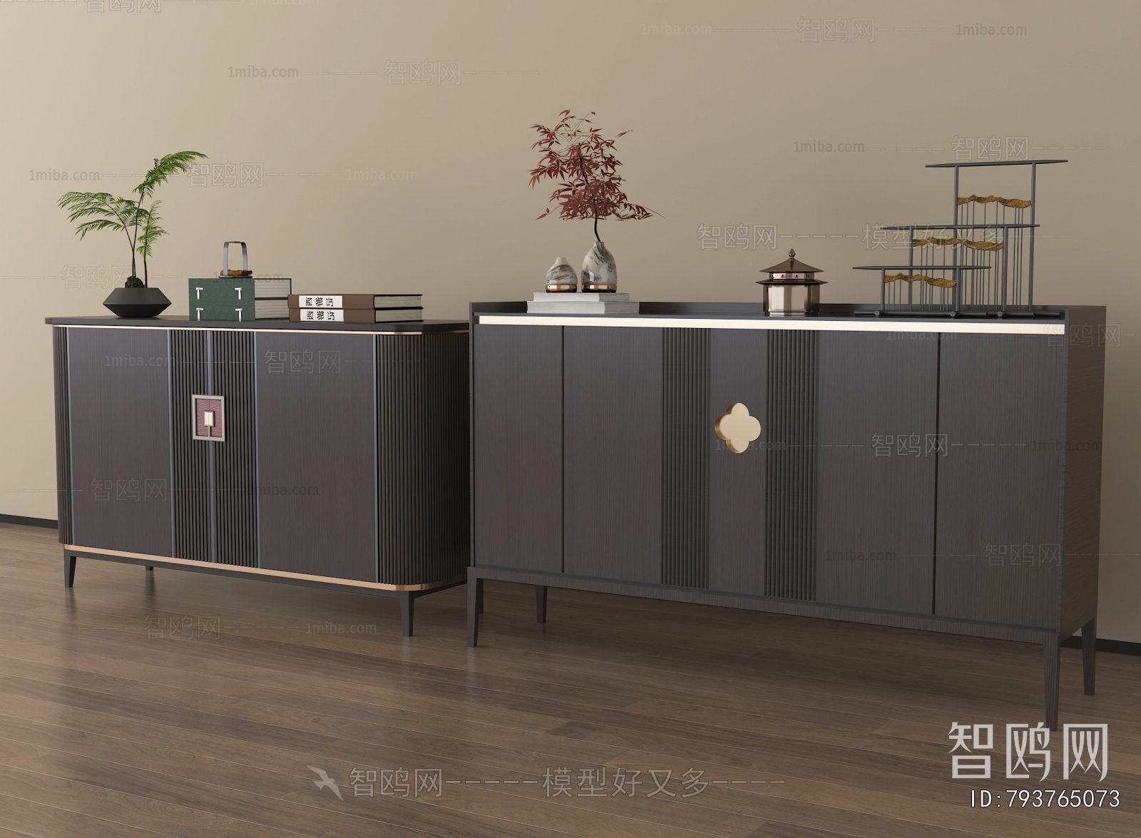 New Chinese Style Entrance Cabinet