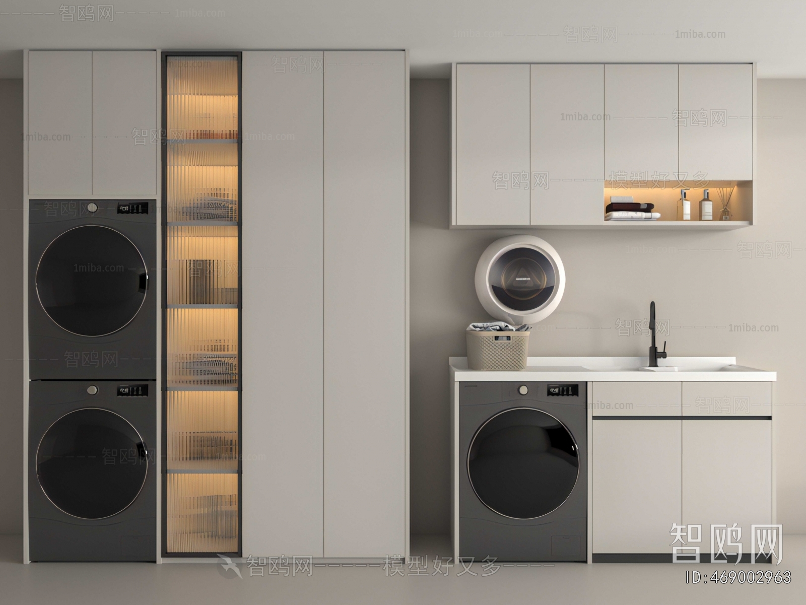 Modern Laundry Cabinet