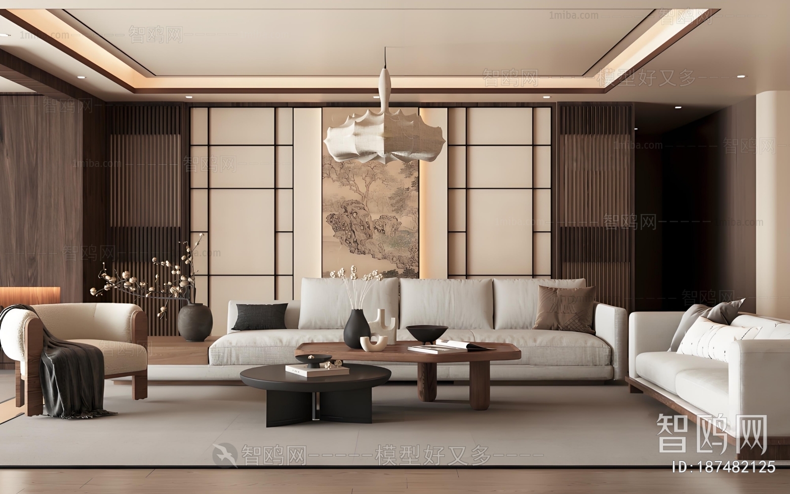 New Chinese Style A Living Room