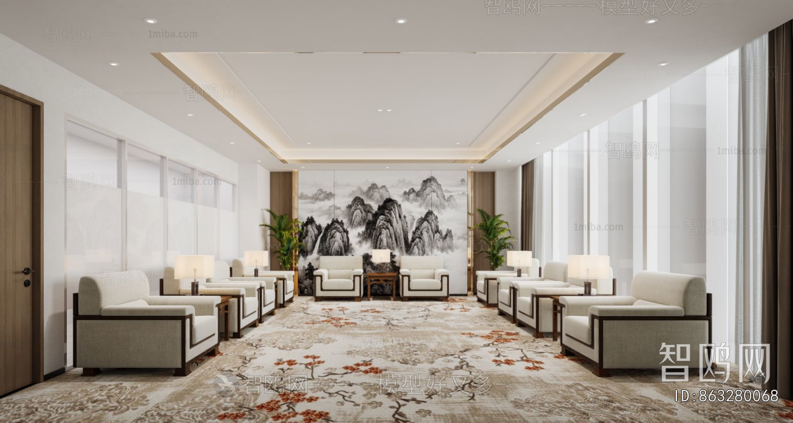 New Chinese Style Reception Room