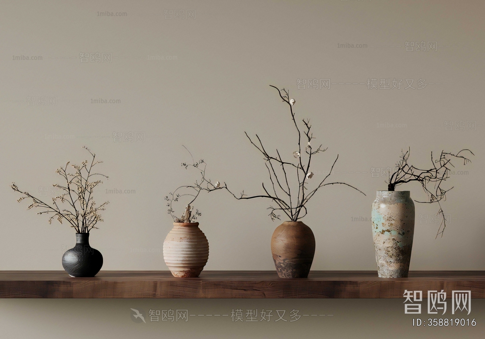 Wabi-sabi Style Dried Branch