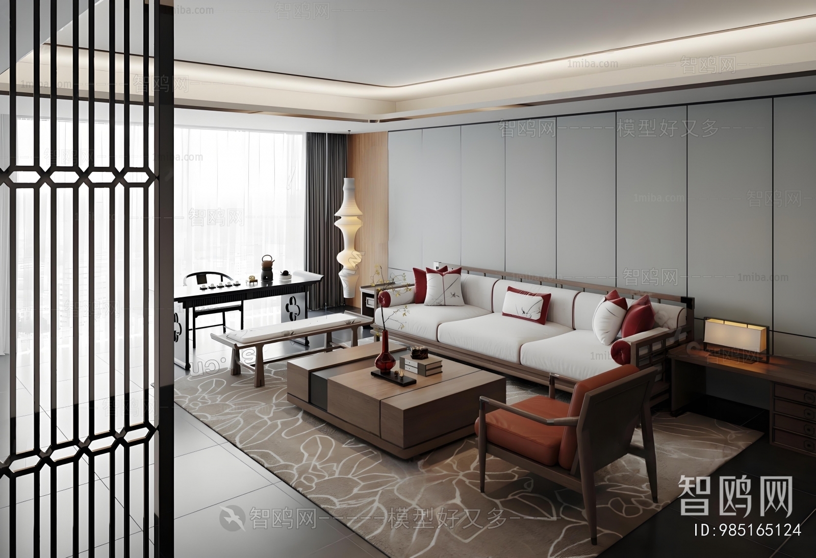 New Chinese Style A Living Room