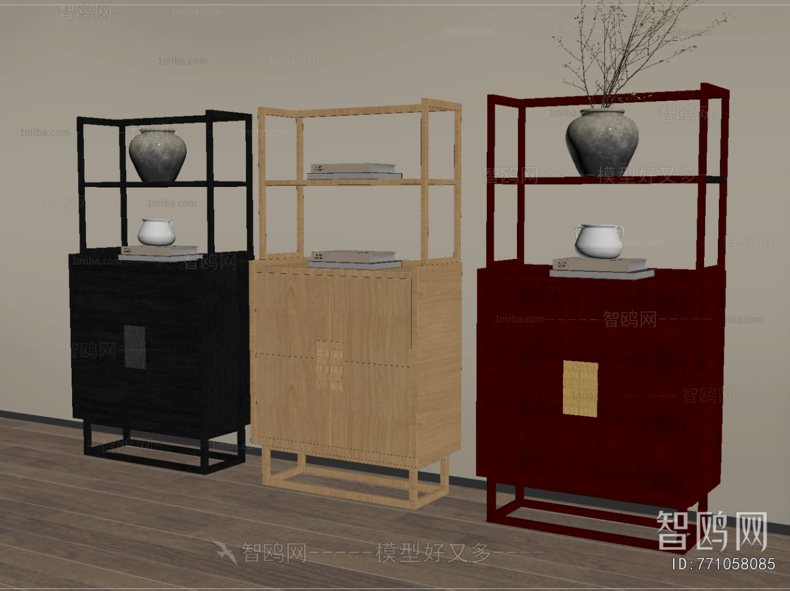 New Chinese Style Decorative Cabinet