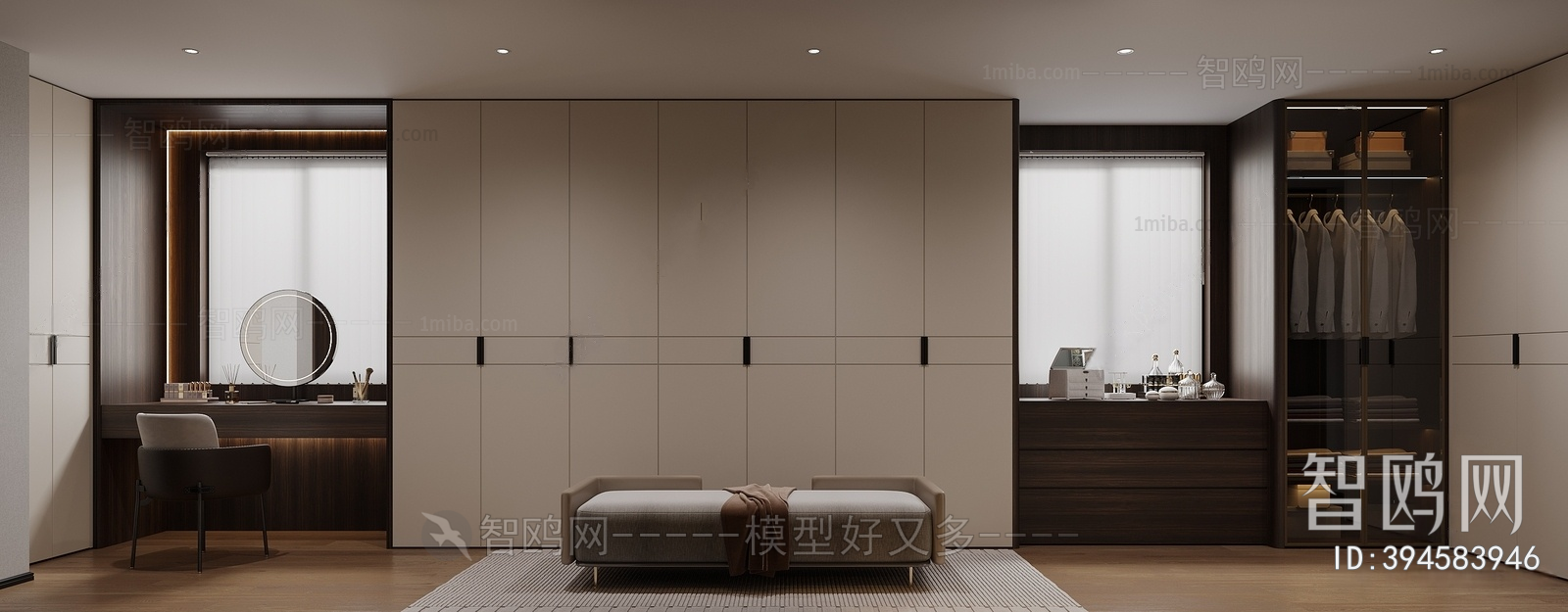 Modern Clothes Storage Area