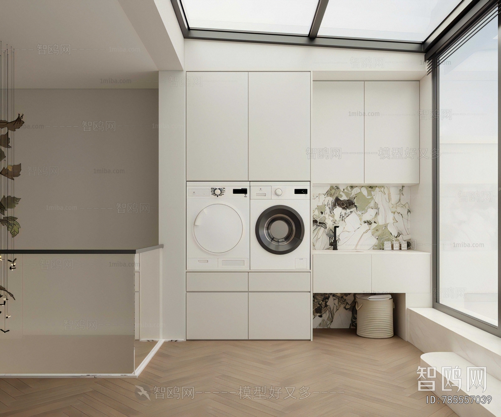 Modern Balcony Laundry Room