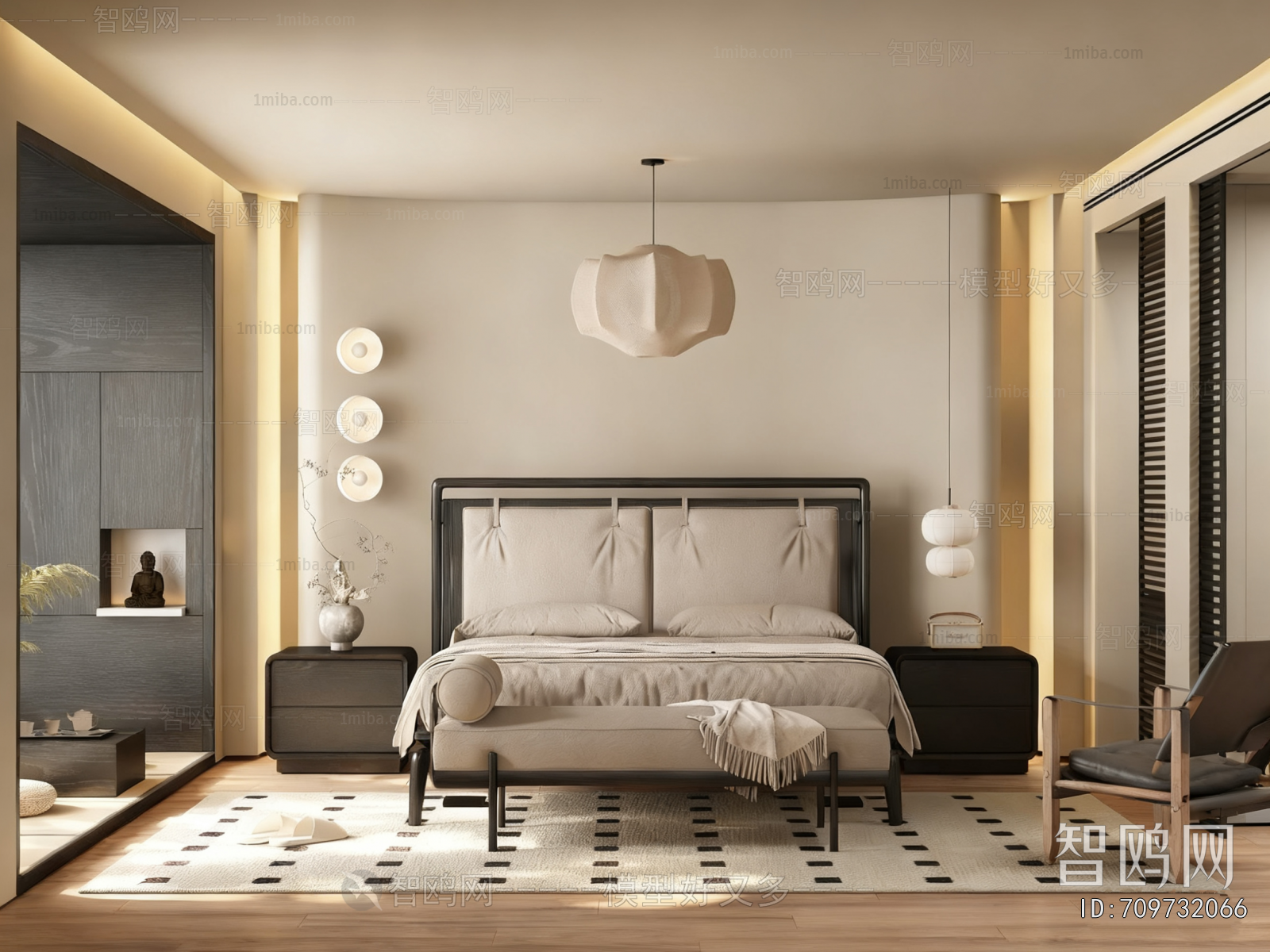 Wabi-sabi Style Bedroom