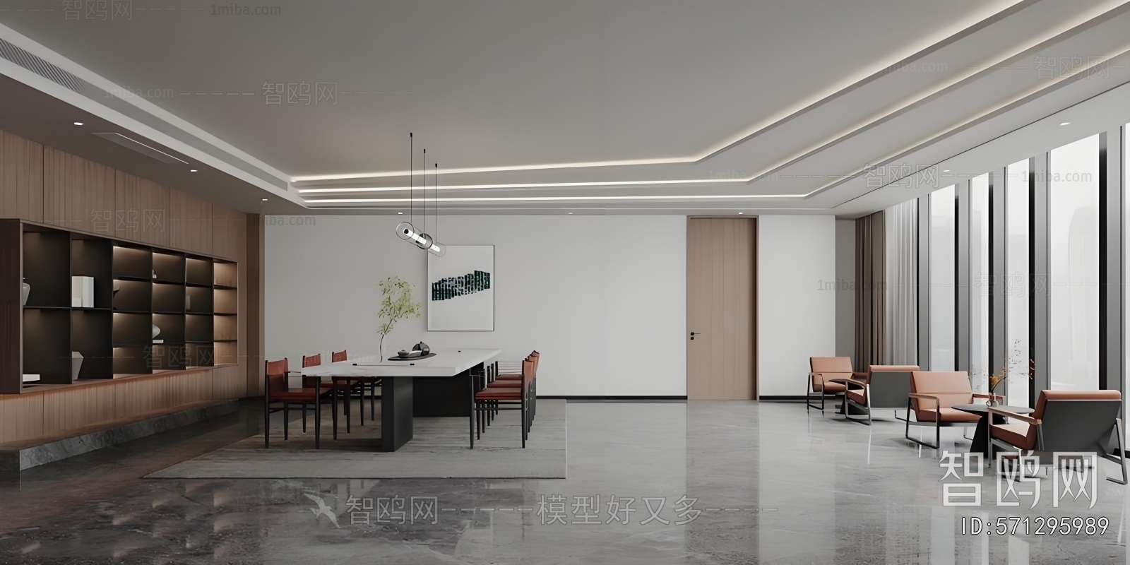 Modern Office Living Room