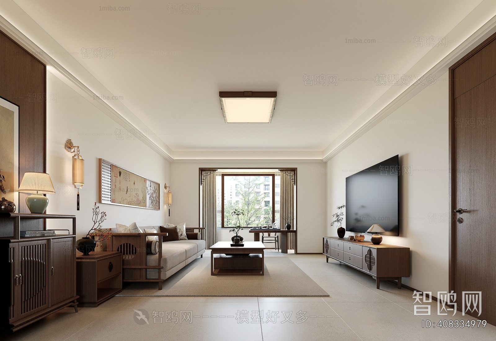 New Chinese Style A Living Room