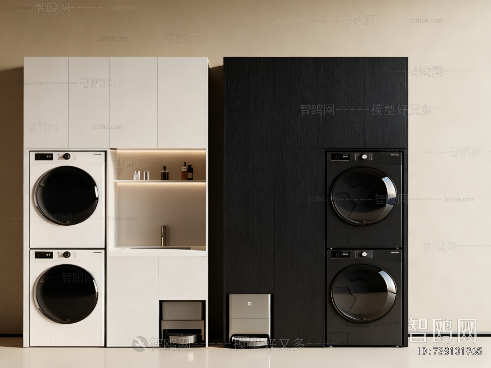 Modern Laundry Cabinet