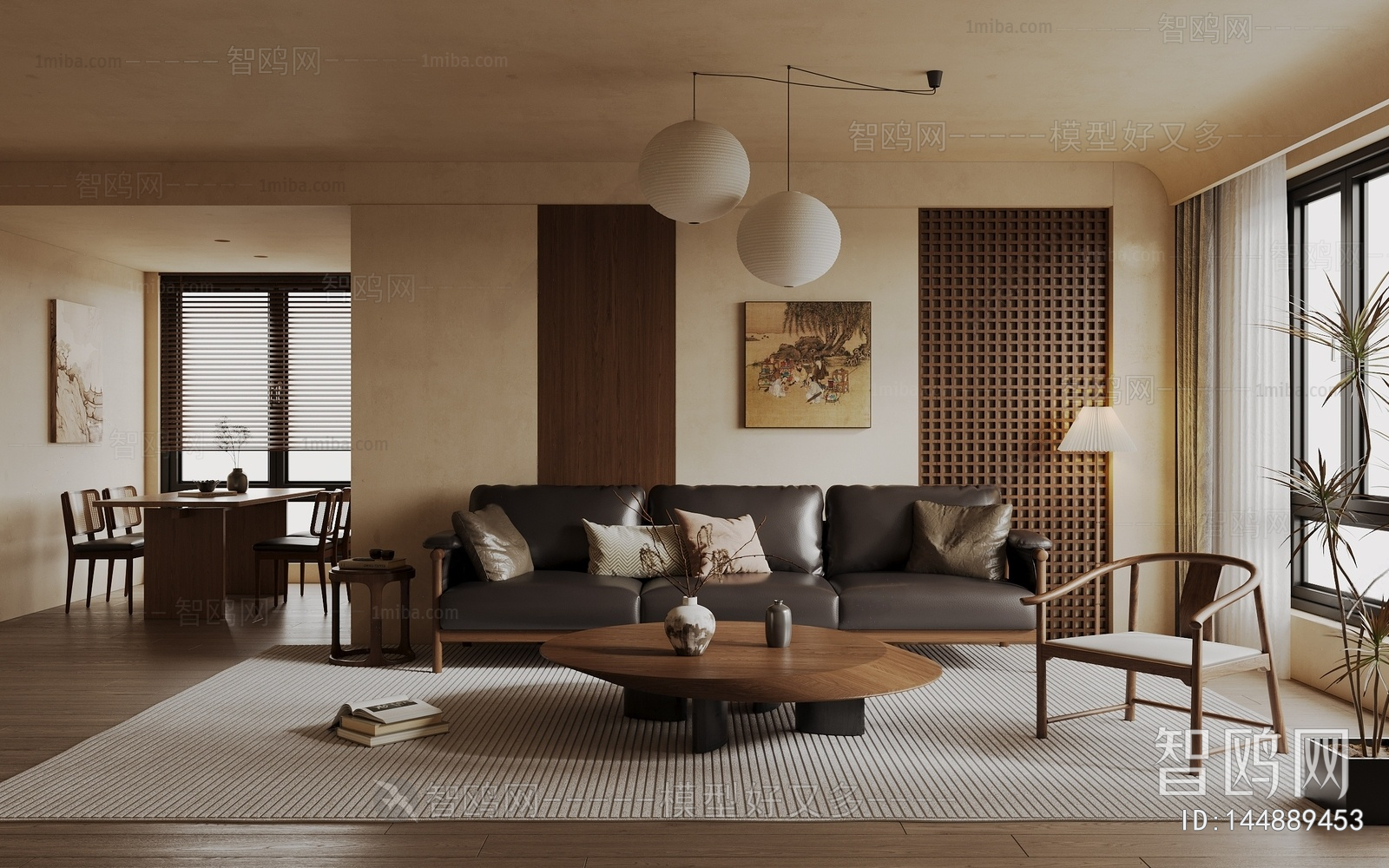 New Chinese Style A Living Room