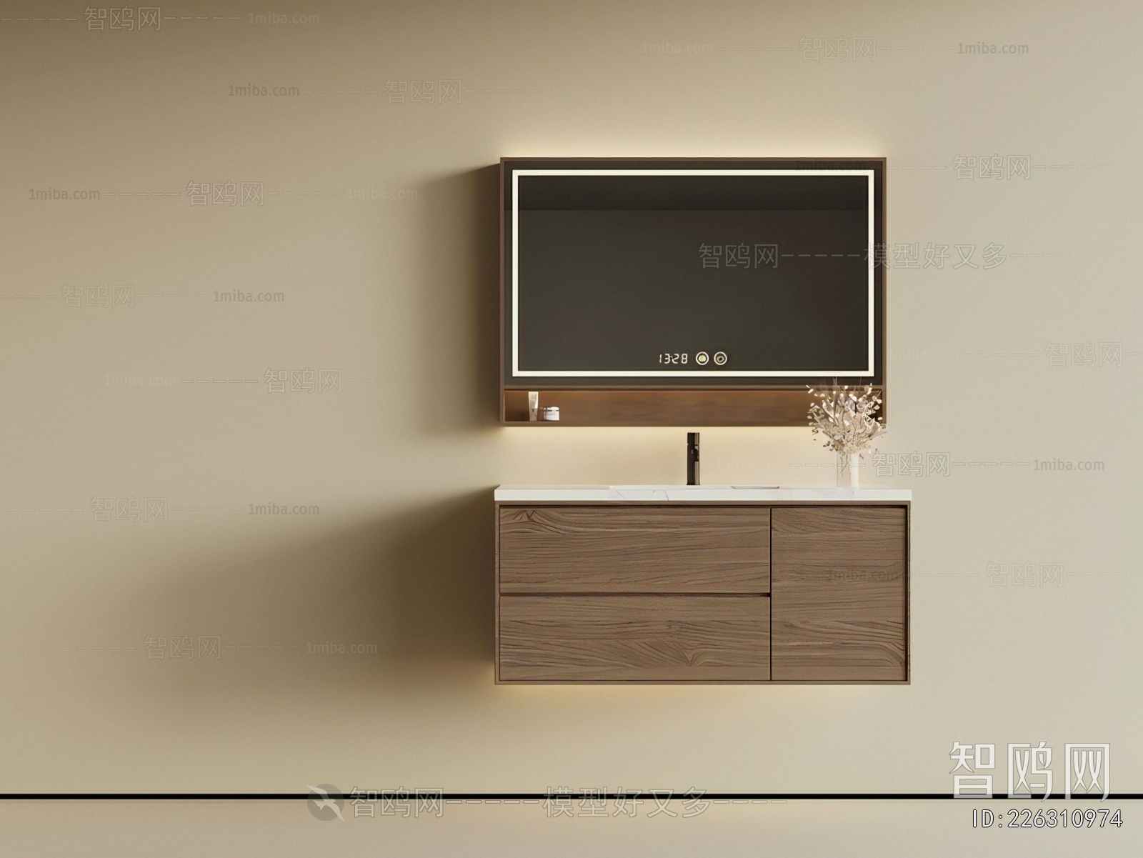 Wabi-sabi Style Bathroom Cabinet