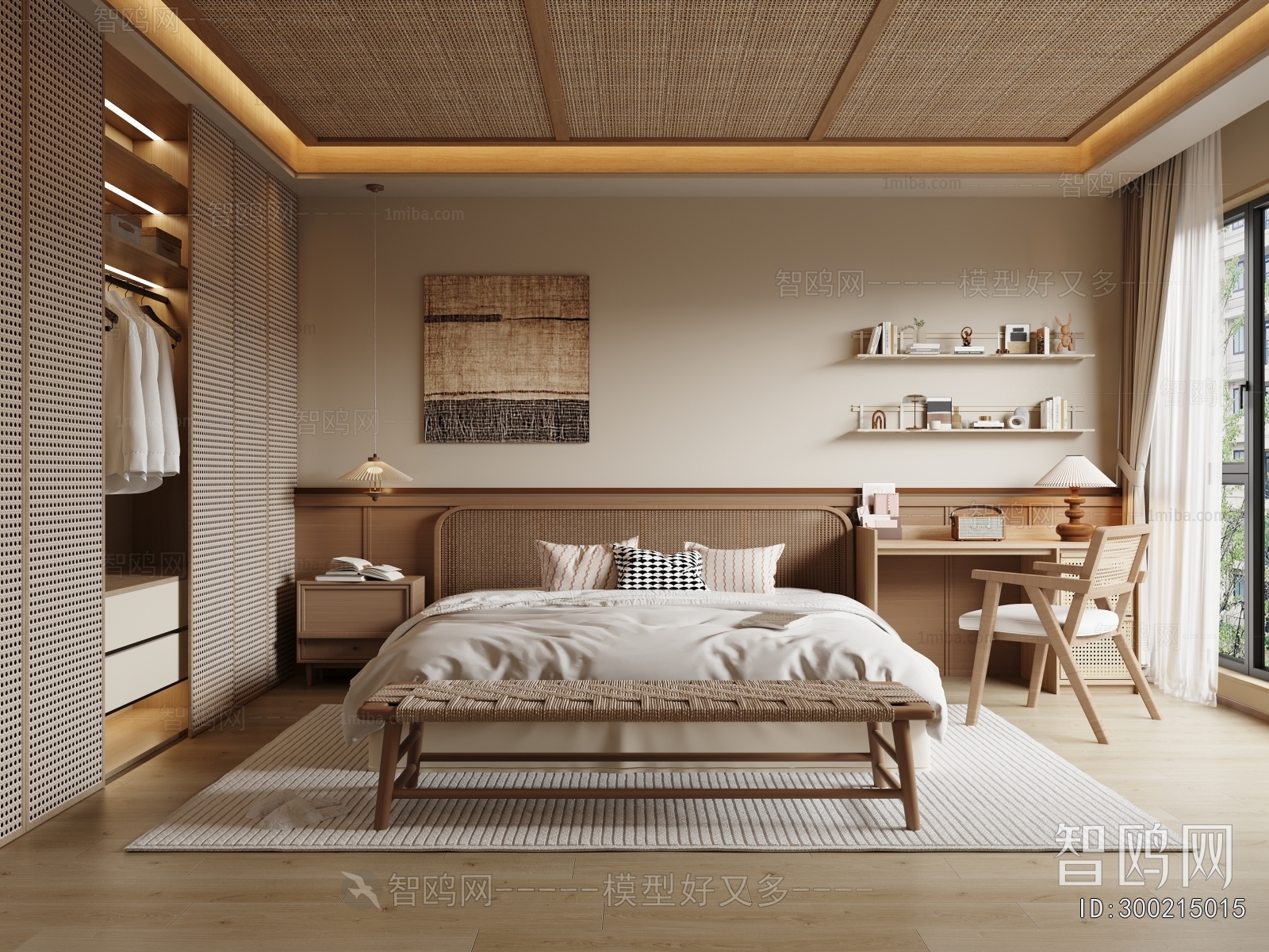 Wabi-sabi Style Bedroom