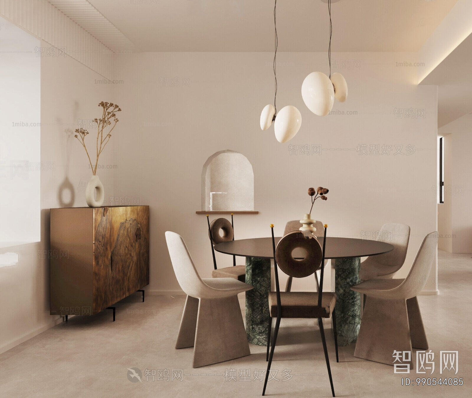 Wabi-sabi Style Dining Room