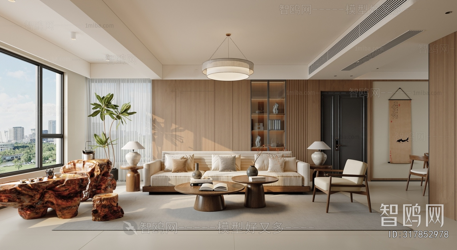 New Chinese Style A Living Room