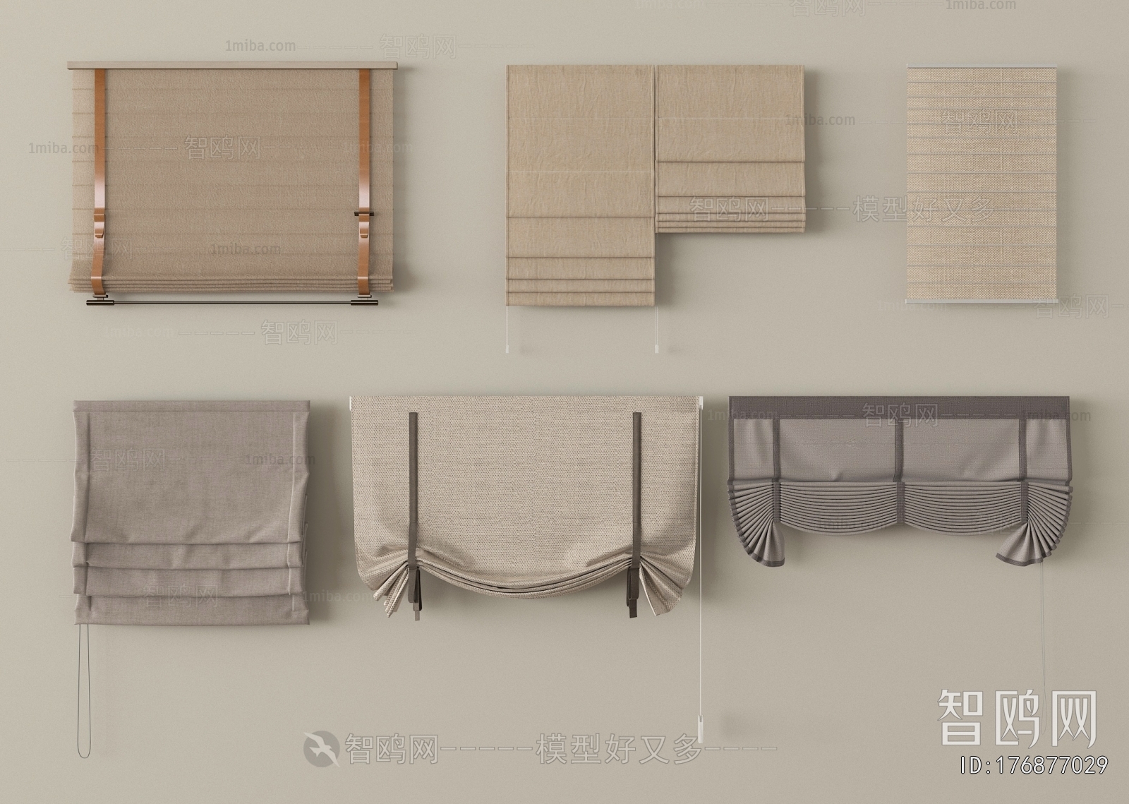 New Chinese Style Roman Curtain