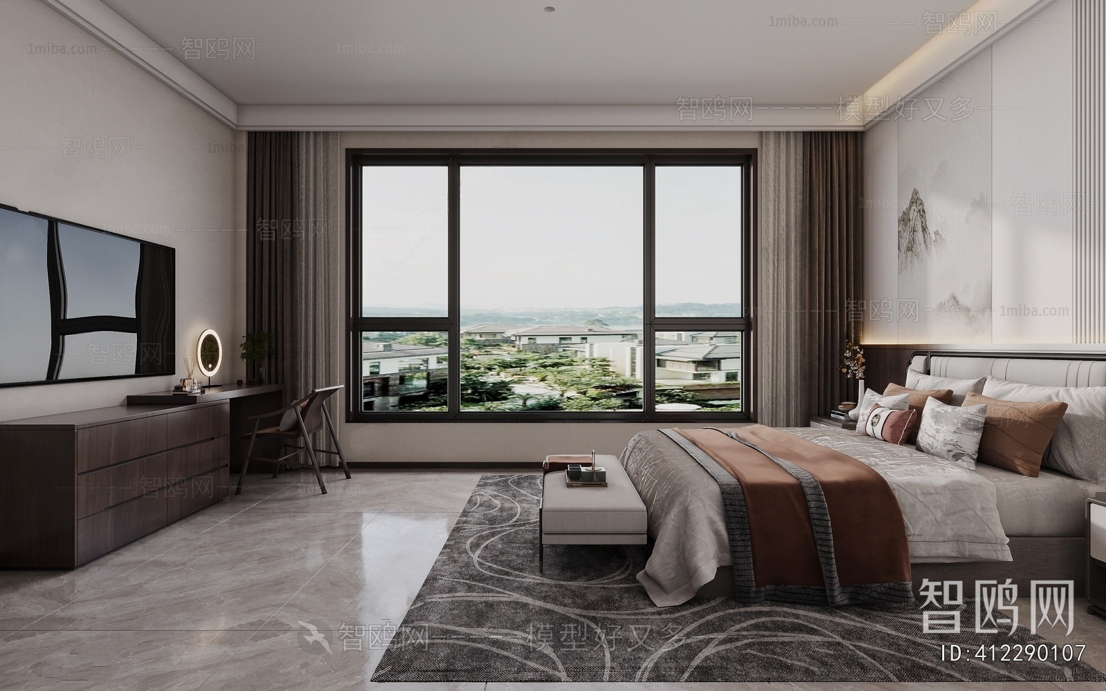 New Chinese Style Bedroom