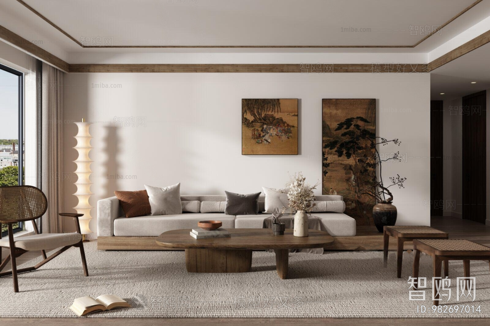 New Chinese Style A Living Room