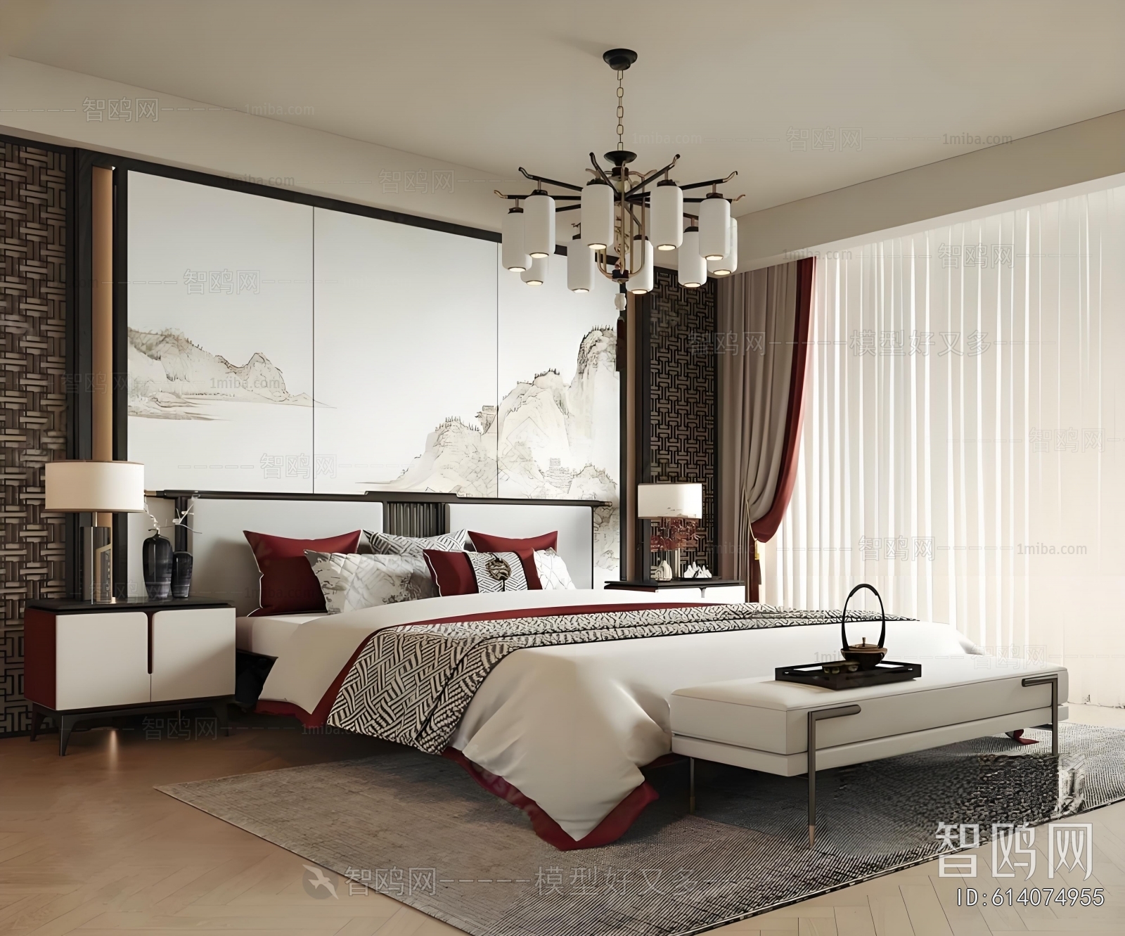 New Chinese Style Bedroom