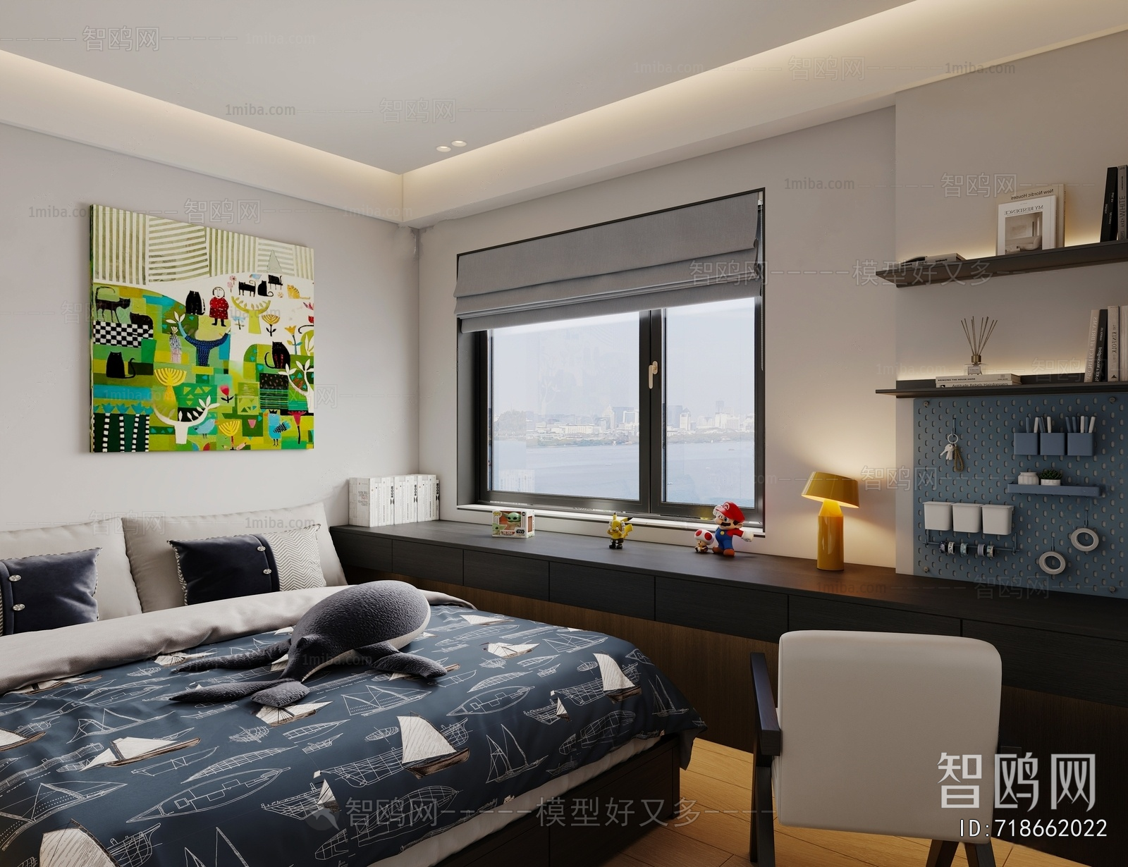 Modern Boy's Room And Son's Room