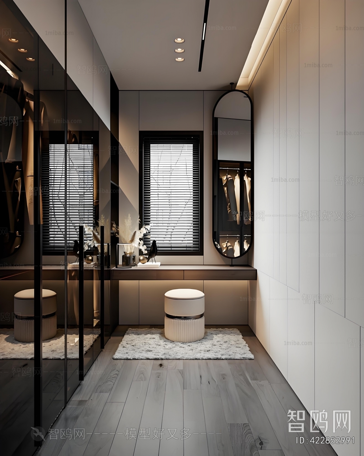 Modern Clothes Storage Area