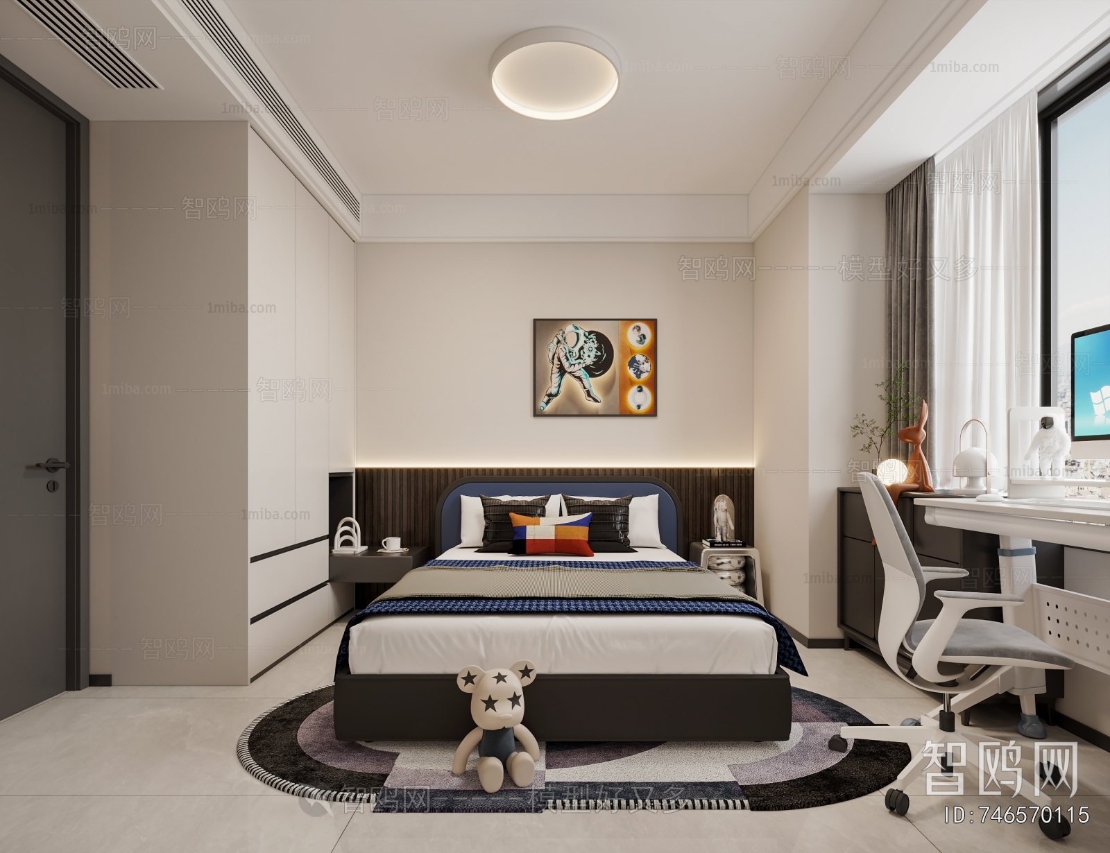 Modern Boy's Room And Son's Room