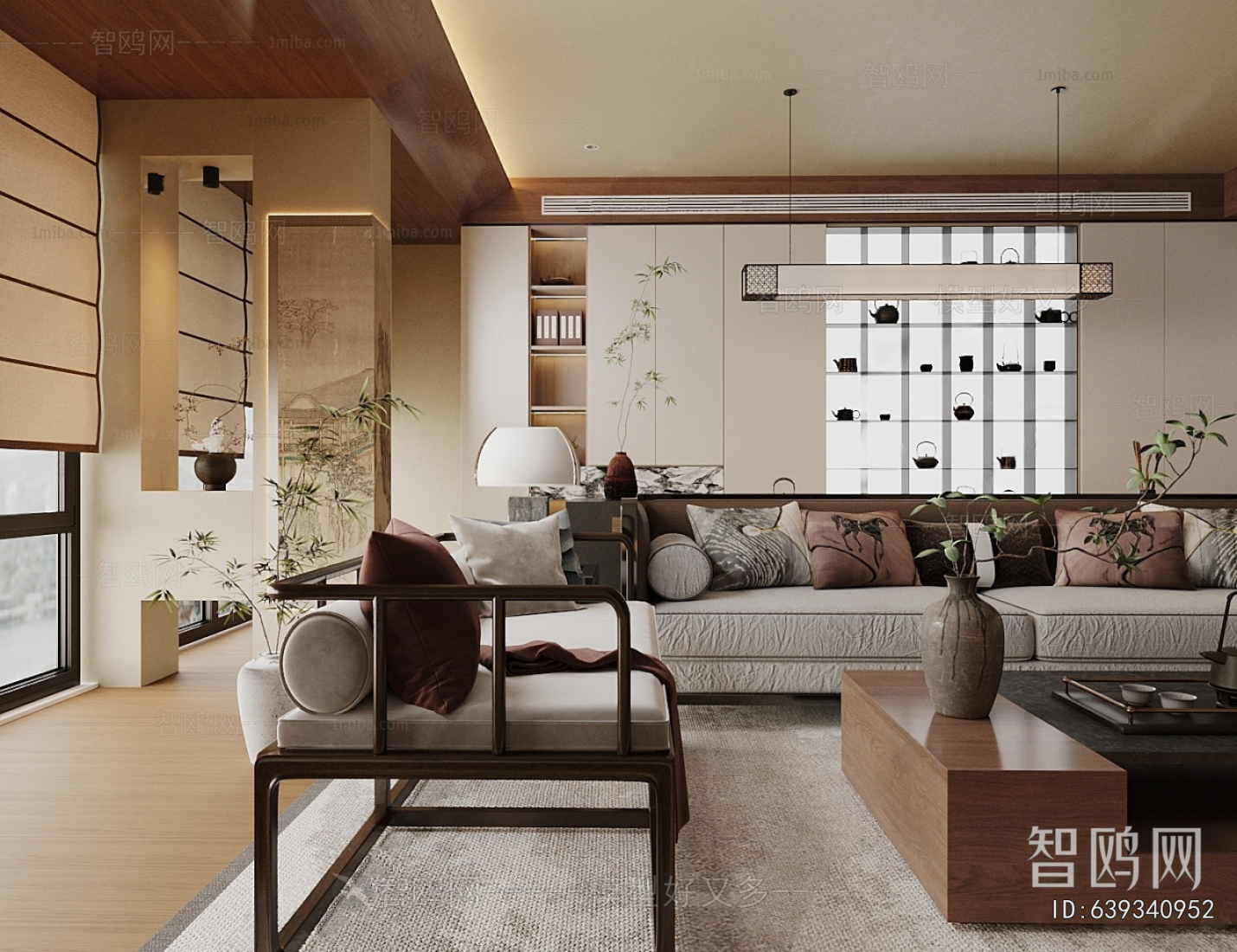 New Chinese Style A Living Room