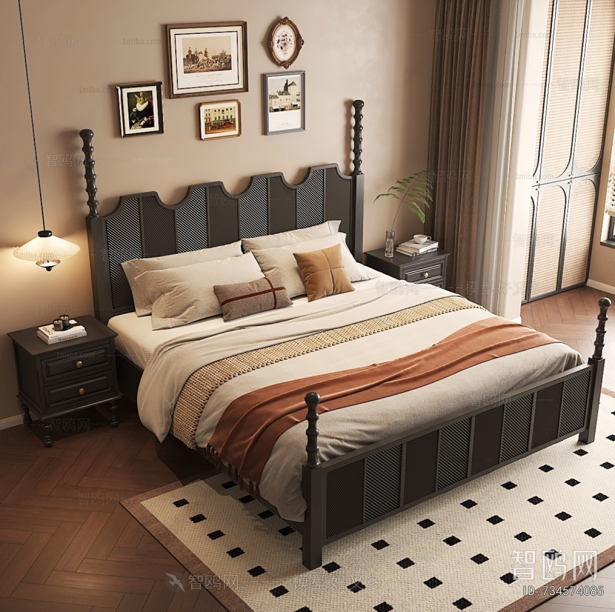 French Style Double Bed