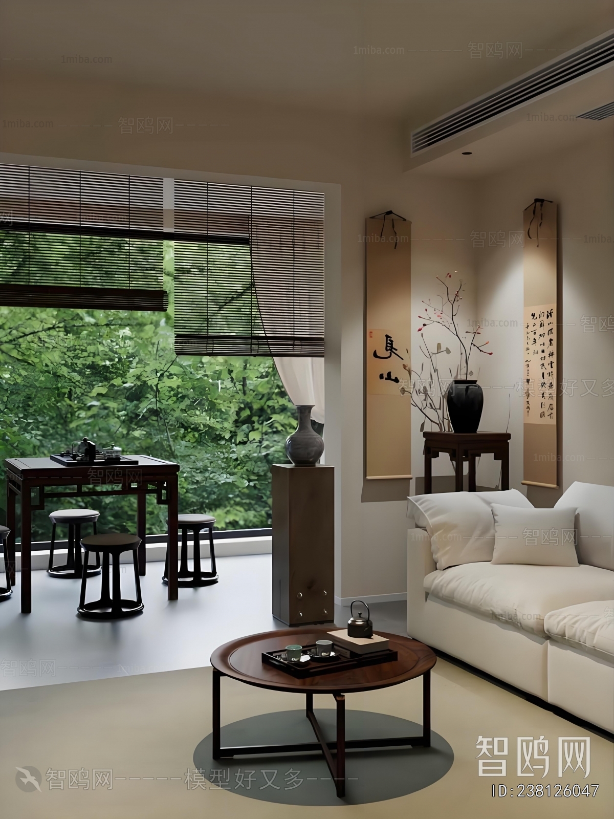 New Chinese Style A Living Room