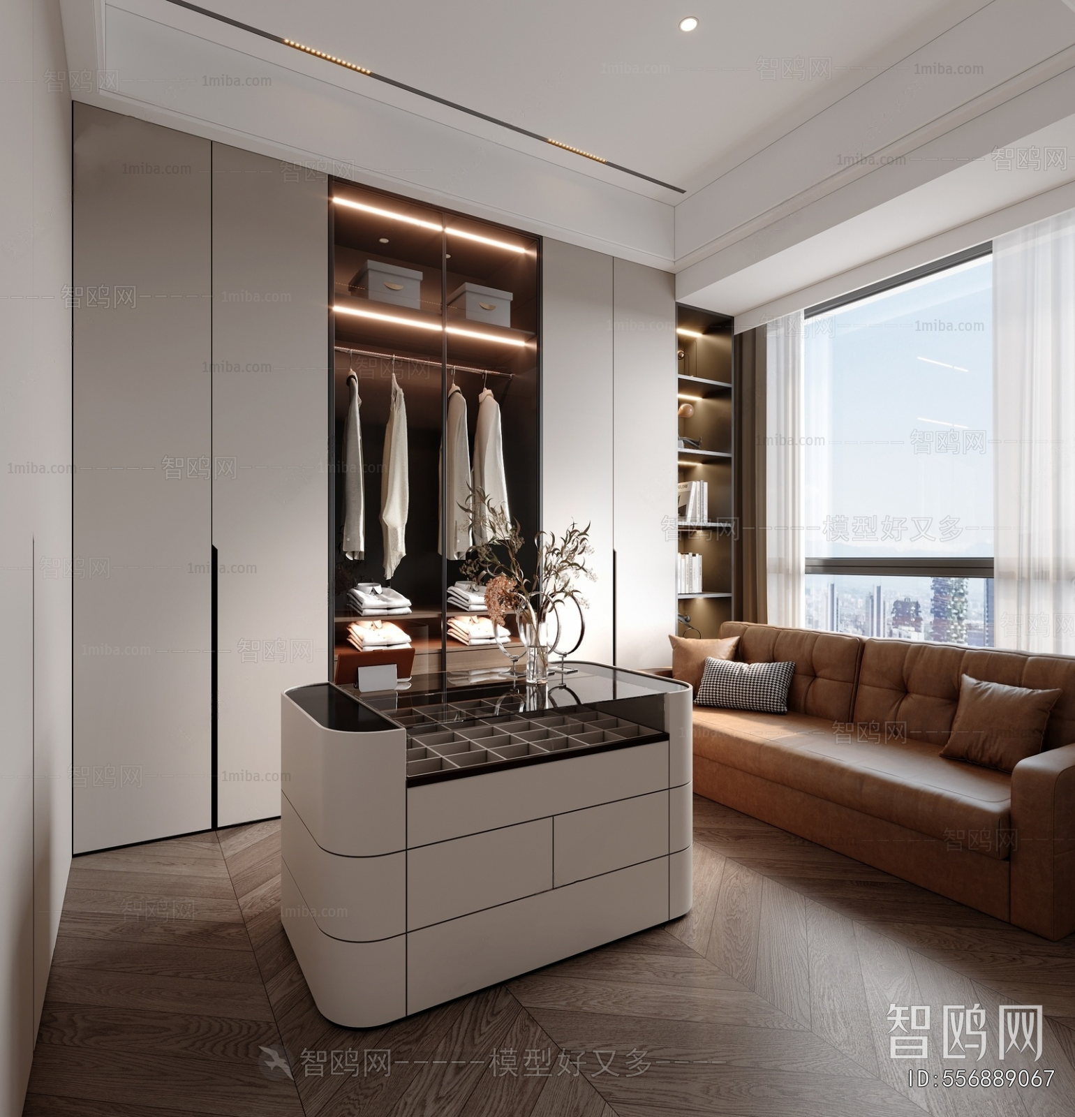 Modern Clothes Storage Area