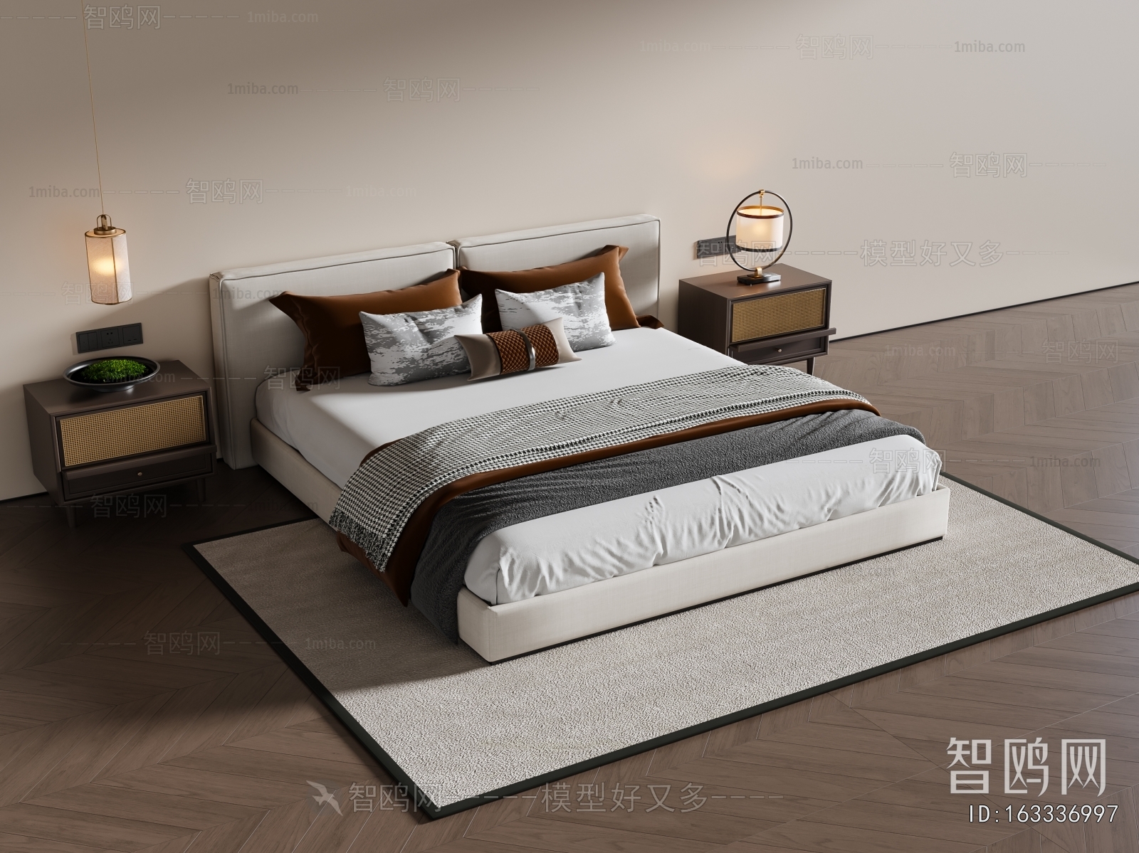 New Chinese Style Double Bed
