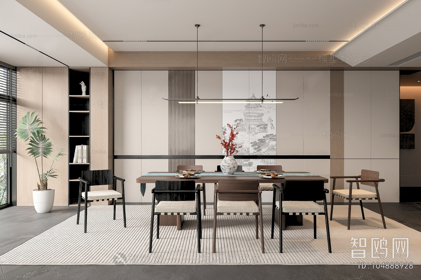 New Chinese Style Dining Room