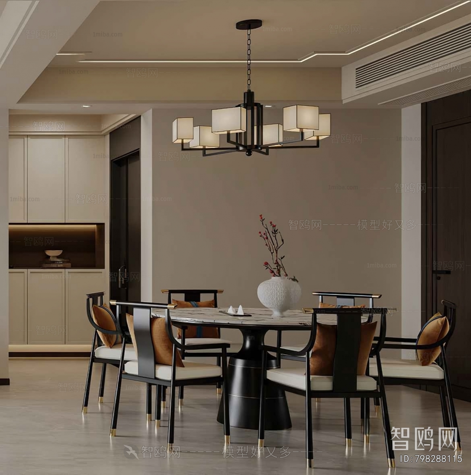 New Chinese Style Dining Room