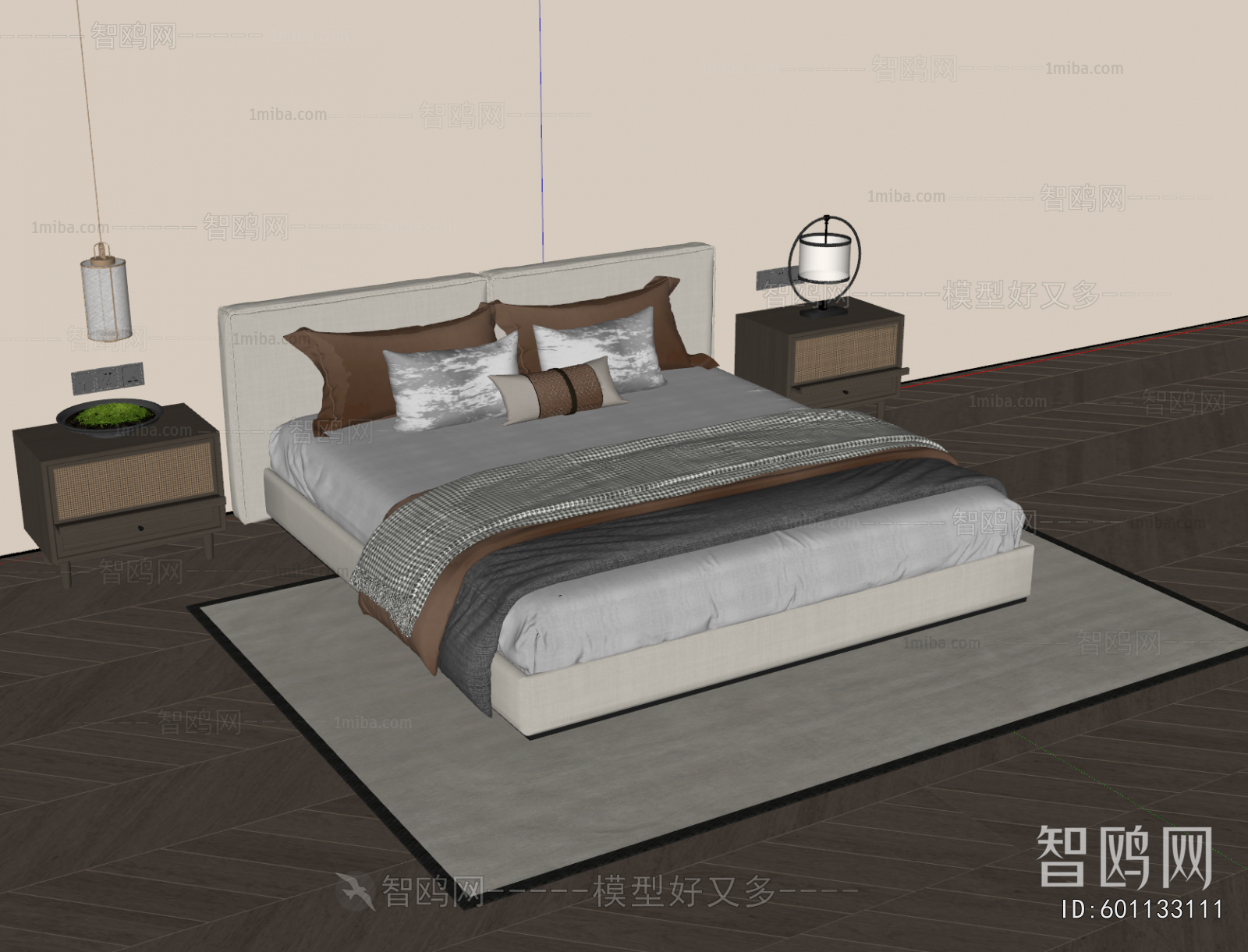 New Chinese Style Double Bed