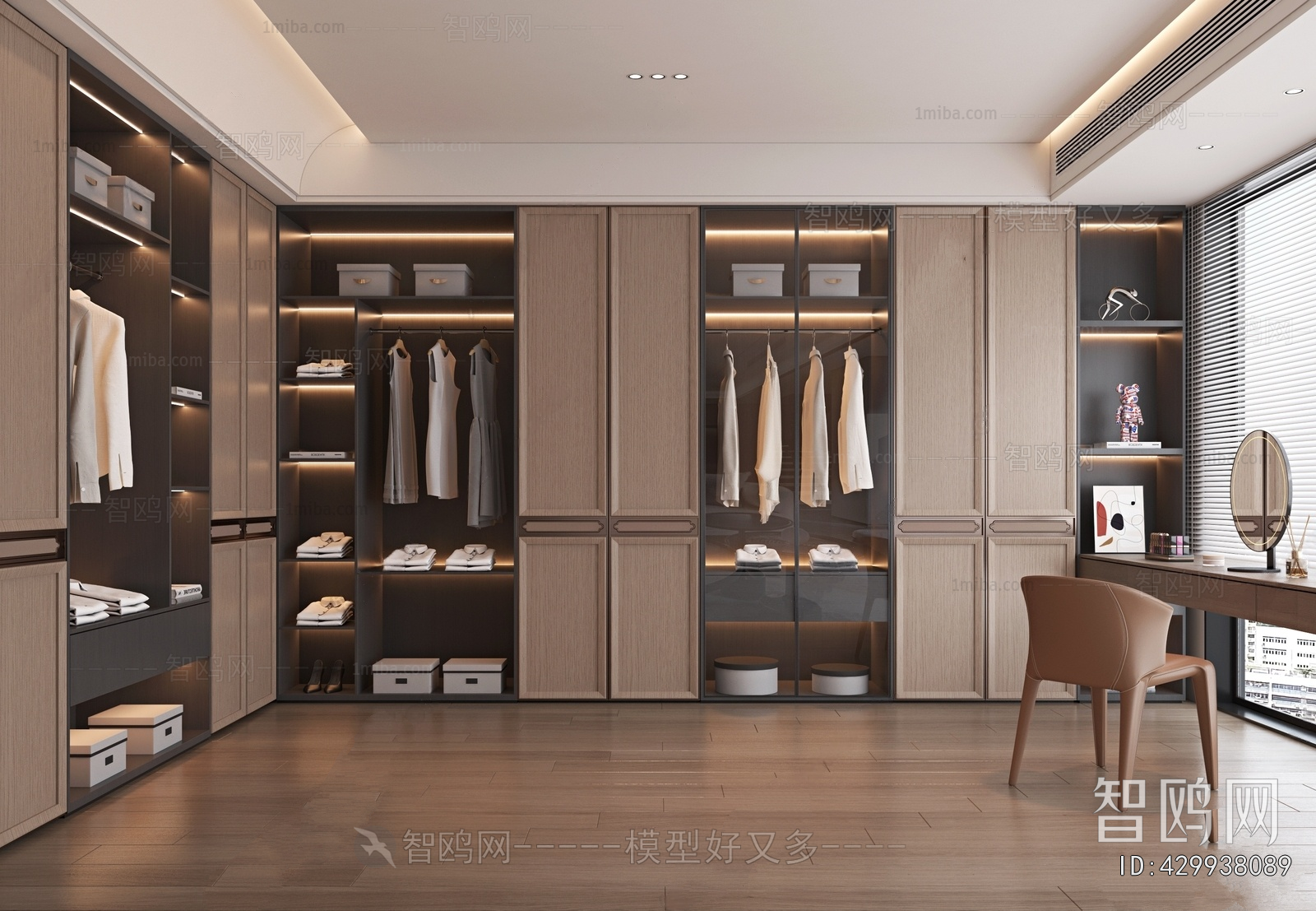 New Chinese Style Clothes Storage Area