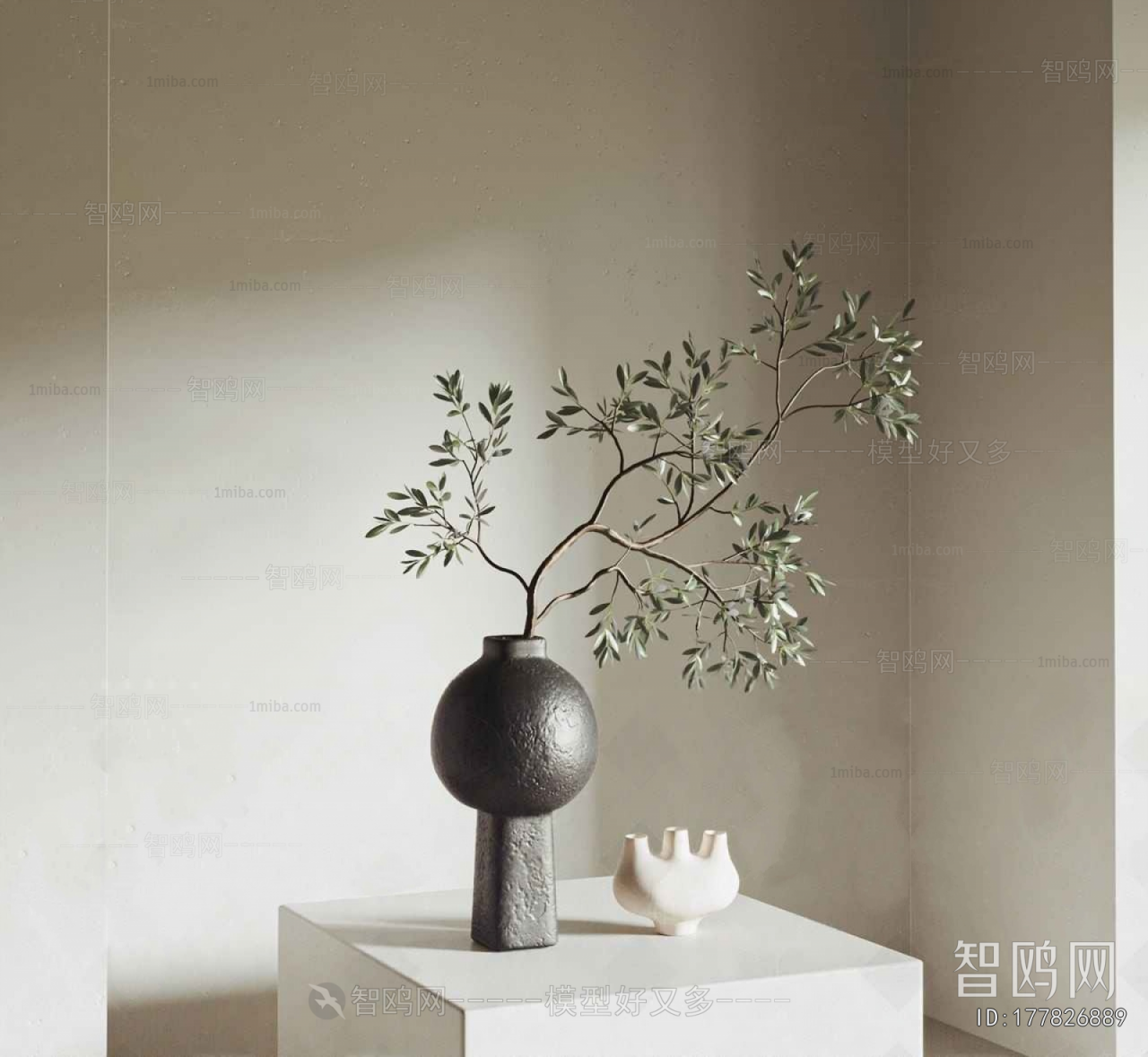 Wabi-sabi Style Aquatic Green Plant