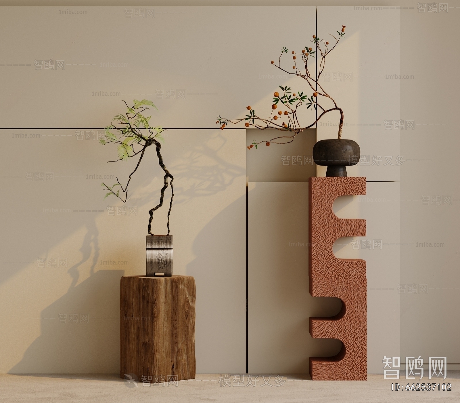 New Chinese Style Potted Green Plant