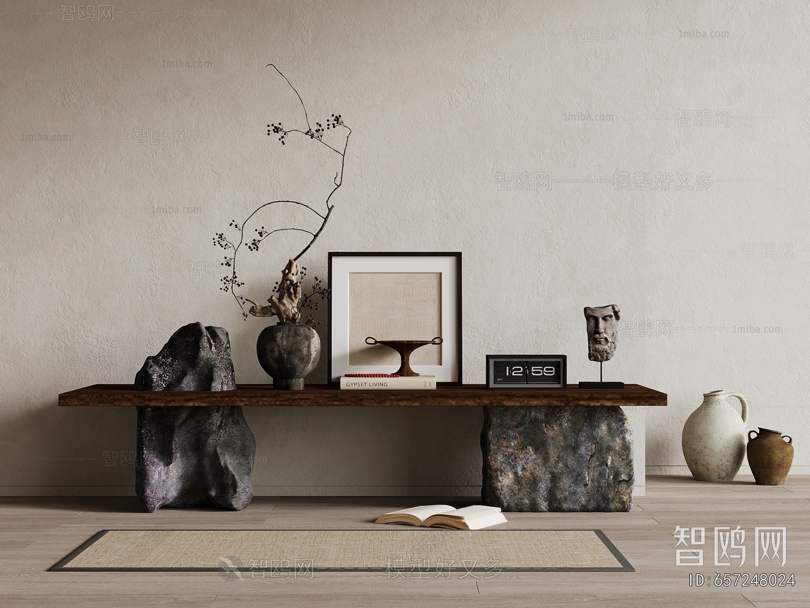 Wabi-sabi Style Console
