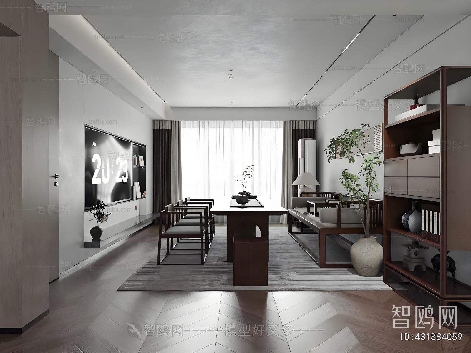 New Chinese Style A Living Room