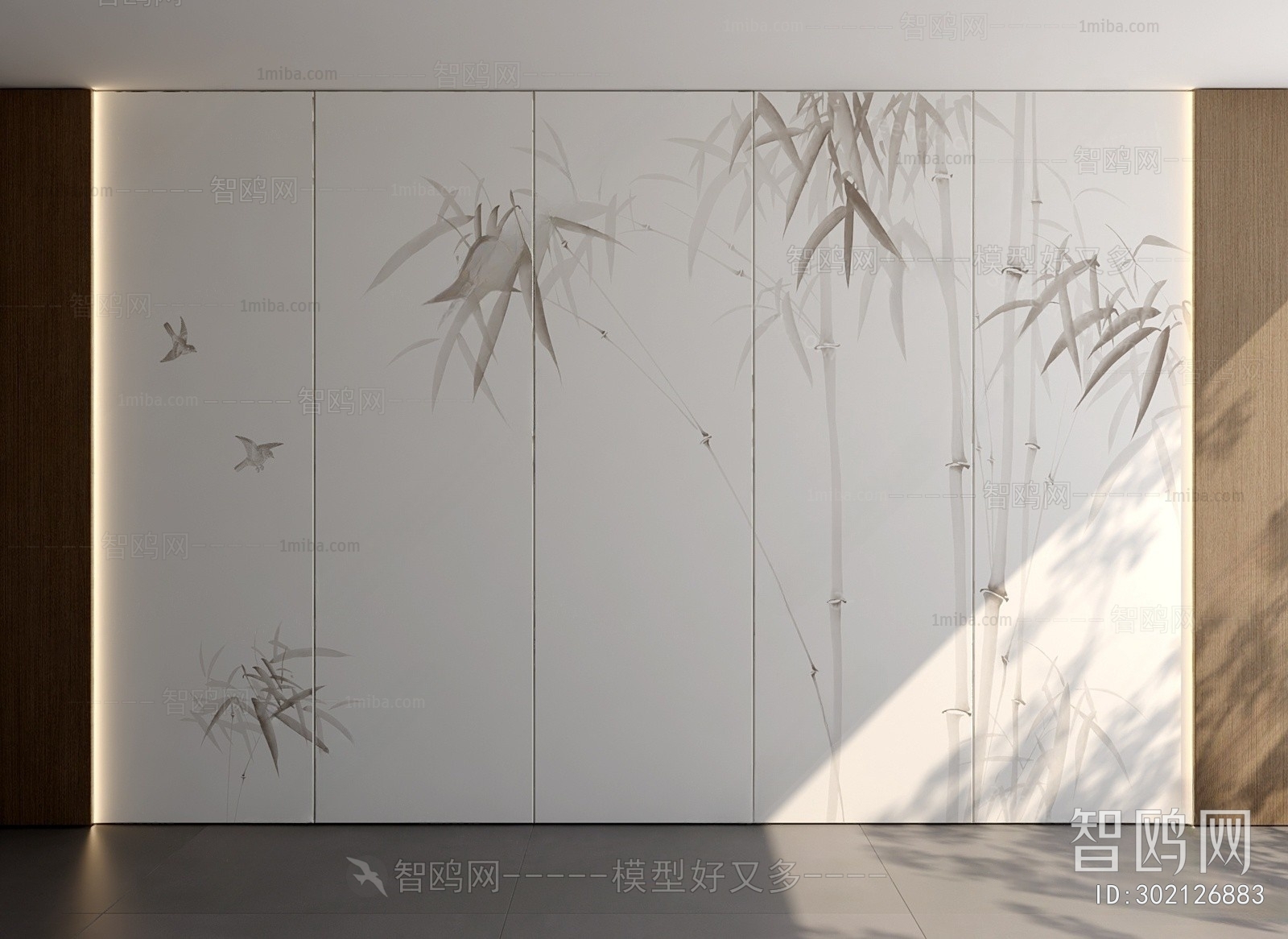 New Chinese Style TV Wall