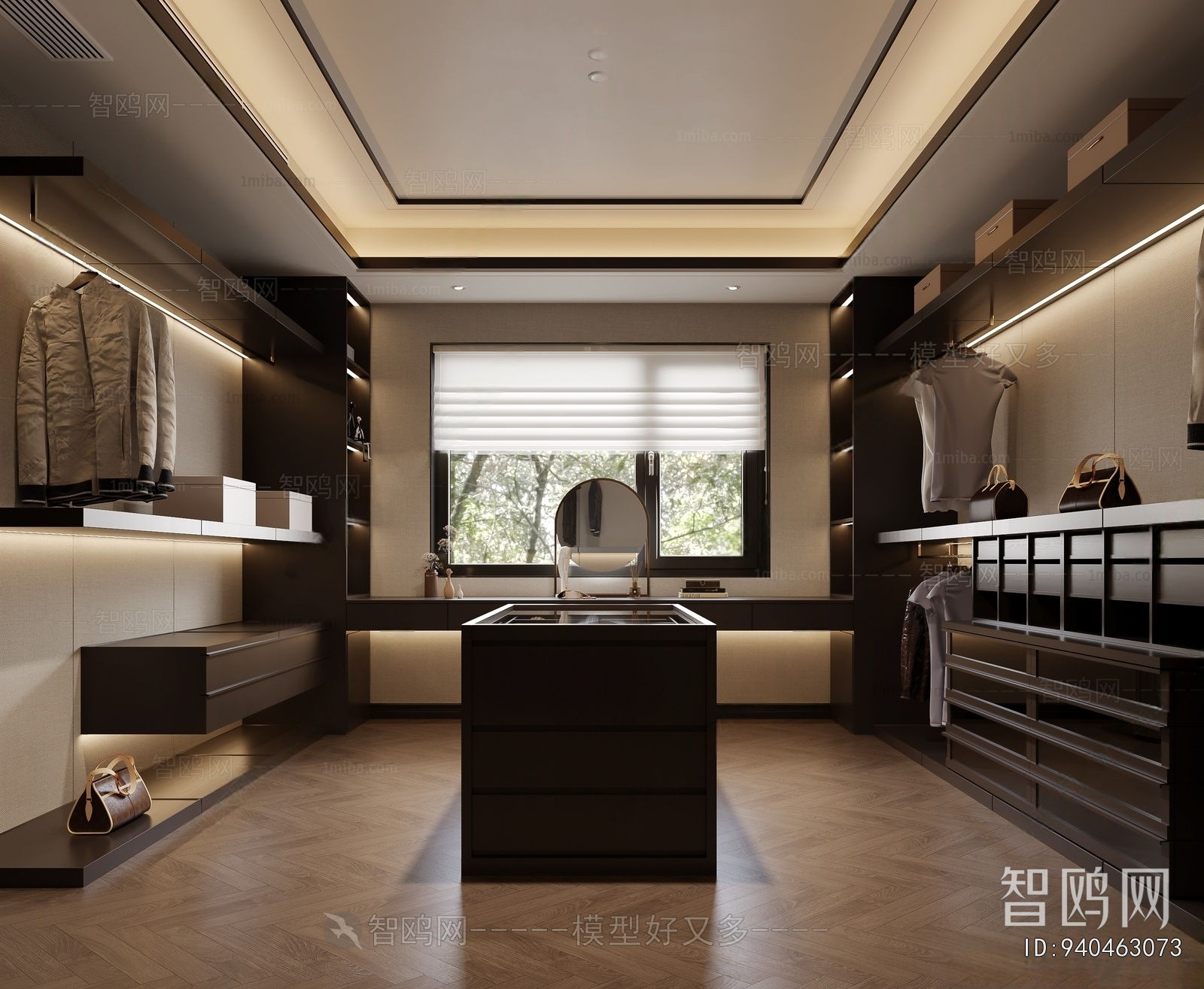 New Chinese Style Clothes Storage Area