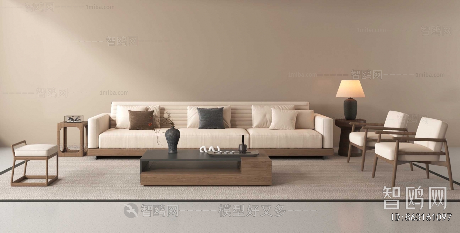 New Chinese Style Sofa Combination