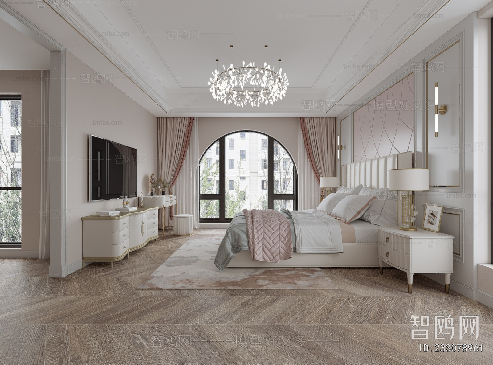 Simple European Style Bedroom