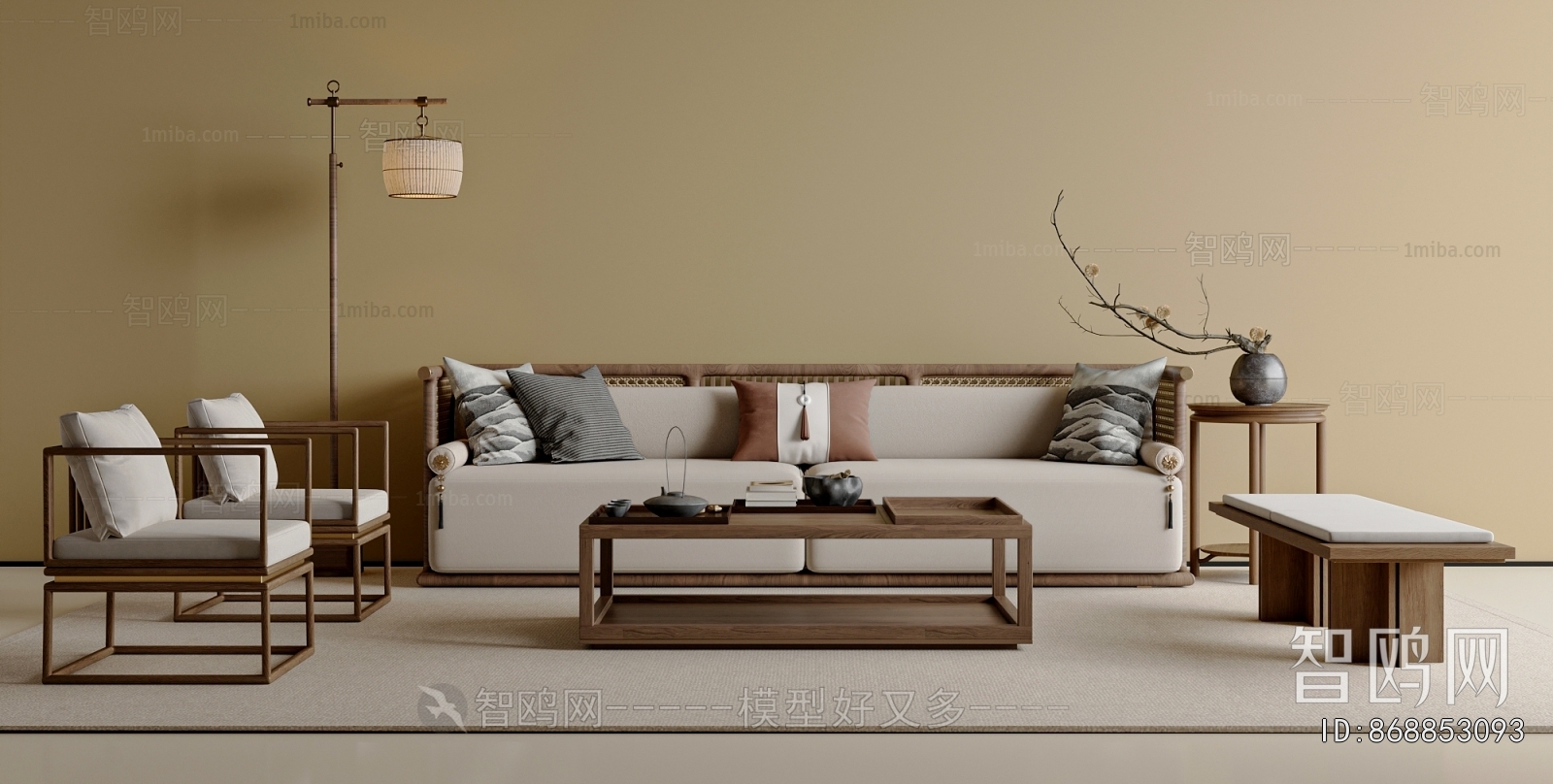 New Chinese Style Sofa Combination