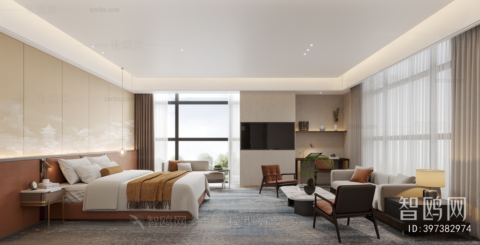 New Chinese Style Guest Room